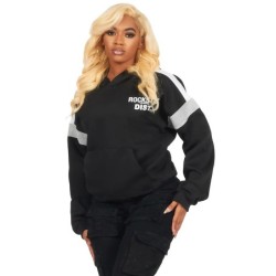 evonne noir sweat à capuche oversized