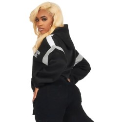 evonne noir sweat à capuche oversized