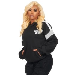 evonne noir sweat à capuche oversized