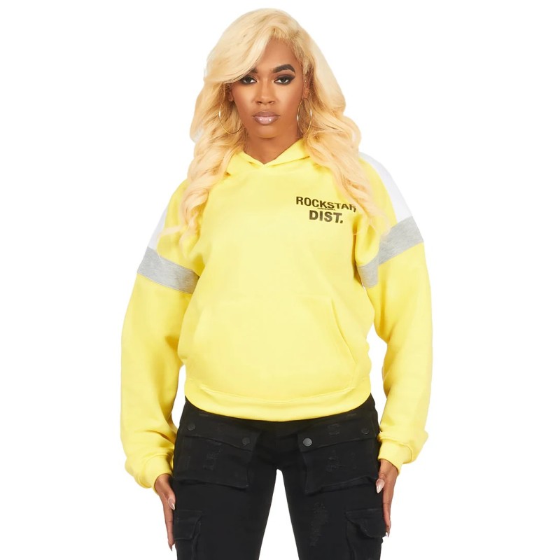evonne jaune sweat à capuche oversized