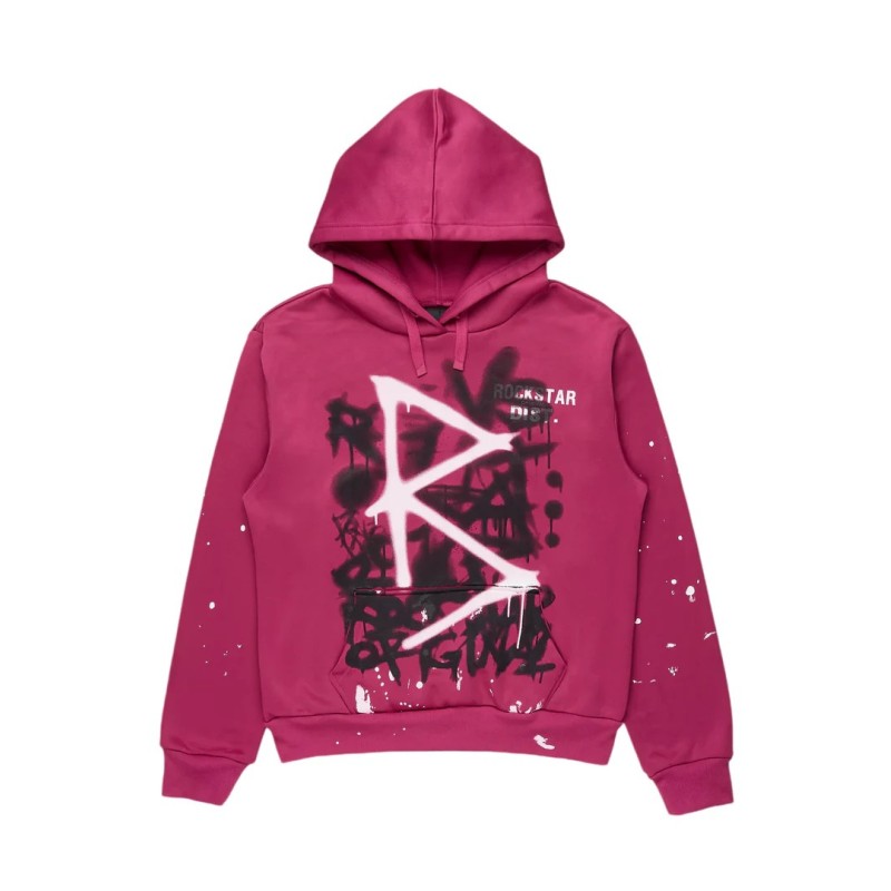 nahomy fuchsia chemise à capuche oversized