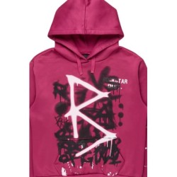 nahomy fuchsia chemise à capuche oversized