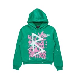 nahomy vert chemise à capuche oversized