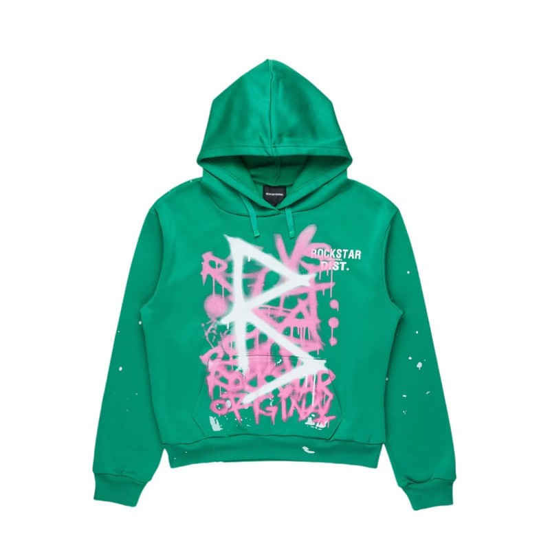 nahomy vert chemise à capuche oversized