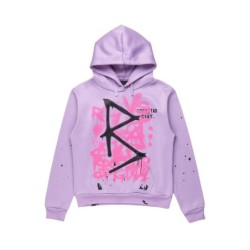 nahomy lavende chemise à capuche oversized