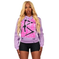 nahomy lavende chemise à capuche oversized