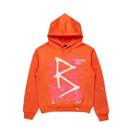 nahomy orange chemise à capuche oversized