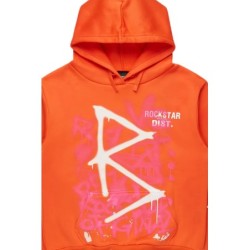 nahomy orange chemise à capuche oversized