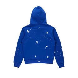 nahomy bleu royal chemise à capuche oversized