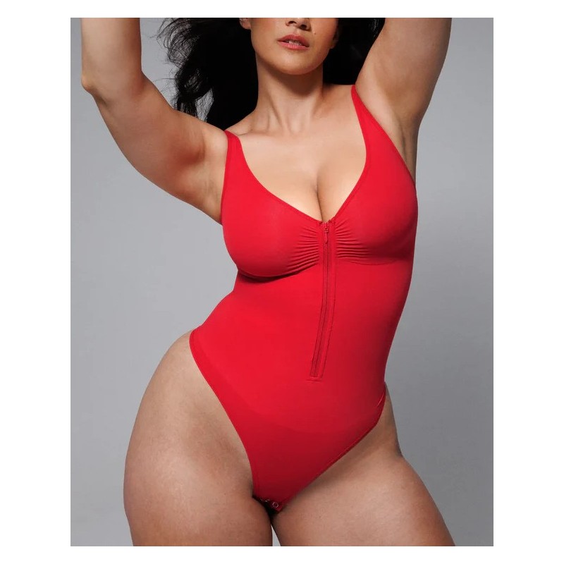 Skin Flow™ Bodysuit à fermeture éclaire avant