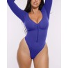 Skin Flow™ Bodysuit à manches longues zipper avant