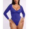 Skin Flow™ Bodysuit à manches longues zipper avant