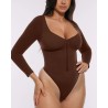 Skin Flow™ Bodysuit à manches longues zipper avant
