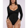 Skin Flow™ Bodysuit à manches longues zipper avant