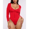 Skin Flow™ Bodysuit à manches longues zipper avant