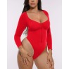 Skin Flow™ Bodysuit à manches longues zipper avant